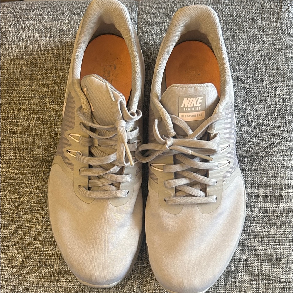 Nike Light Gray & Light Pink Athletic Shoes